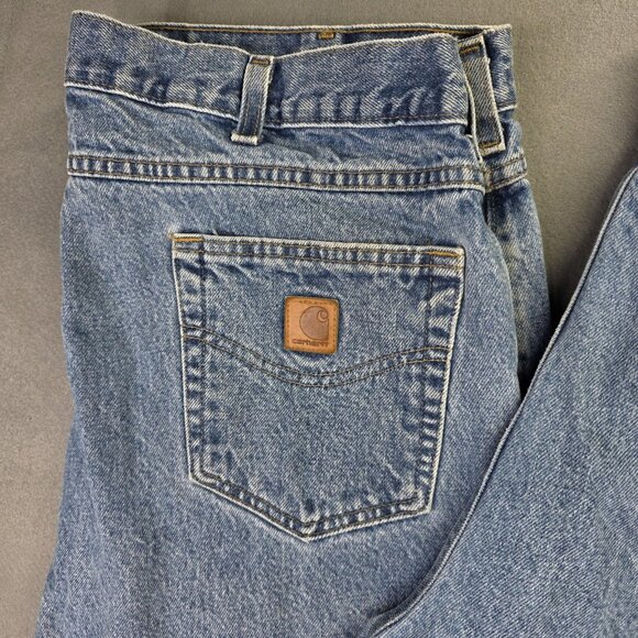 Carhartt Jeans Mens 40 x 32 Denim 2 PAIR Traditional Fit Straight Leg Workwear - Picture 2 of 9